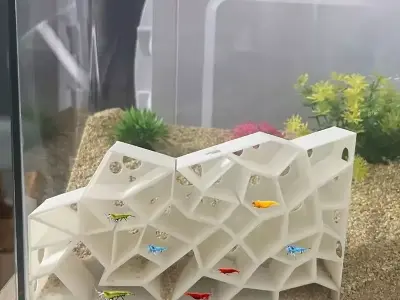 Tunel Refugio for gambas camarones 16 - aquarium - fish tank 3D print model