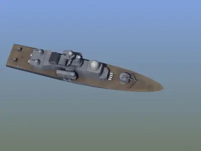 Tarantul Missile Boat LD1 Low-poly 3D model