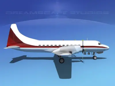 Convair CV-580 Corporate 6 3D model