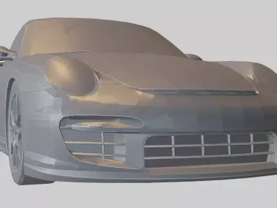 Modern Sports Car Coupe Low-poly 3D model