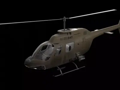 AW119 Koala helicopter military Low-poly 3D model