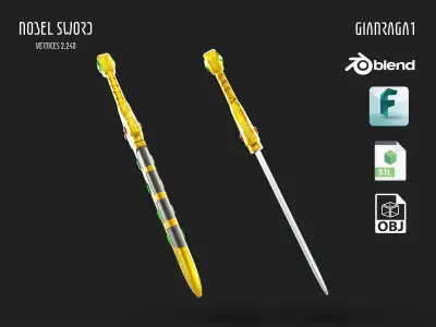 Nobel Sword Low-poly 3D model