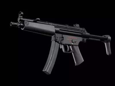 MP5 - Customizable Low-poly 3D model