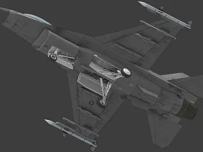 F16 Falcon Low-poly 3D model