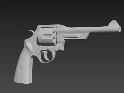 Revolver Gun 3d model  3D model