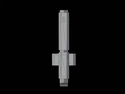 PS1 Style Semi Auto Shotgun Low-poly 3D model