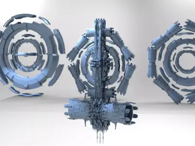 Sci Fi Portal Gateway 3 designs  3D model