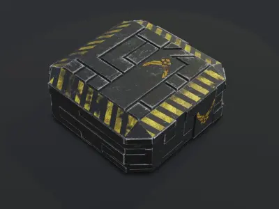 sci fi box 01 Free low-poly 3D model