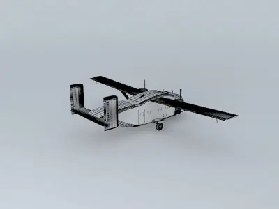 SHORT Skyvan void FULL INTERIOR 3D model
