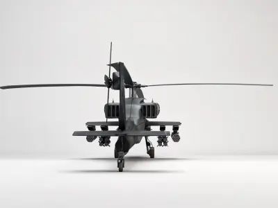 AH-64 Apache Helicopter 3D model