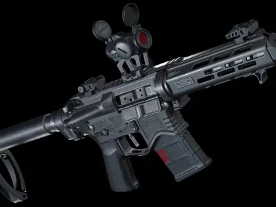 Springfield Armory Saint edge EVAC ar15 pistol Low-poly 3D model