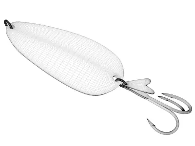 Fishing spoon swing bait 3D model