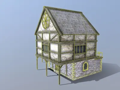 Medieval Blacksmith Low-poly 3D model