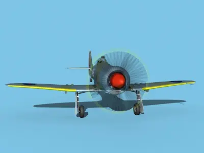 Hawker Tempest MKII V03 RAF 3D model