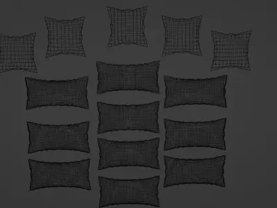 Cushions and pillows Free 3D model