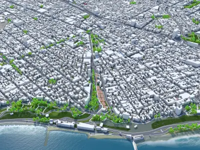 Lima City in Peru 3D model