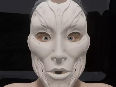 Tribal Sci-Fi Warrior Mask 3D print model