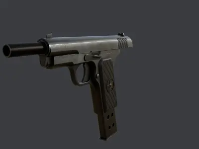Type 54 pistol pistol realistic PBR process 3D model
