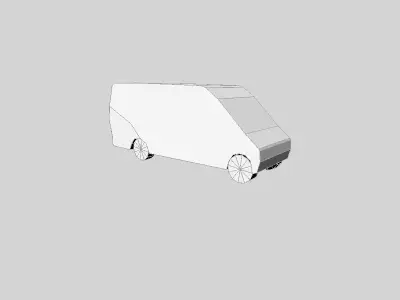 low poly van mercedes sprinter Free low-poly 3D model