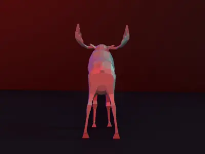 Low Poly Moose Free low-poly 3D model