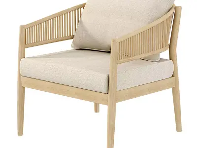 SIMPLIHOME Outdoor Chair Low-poly 3D model