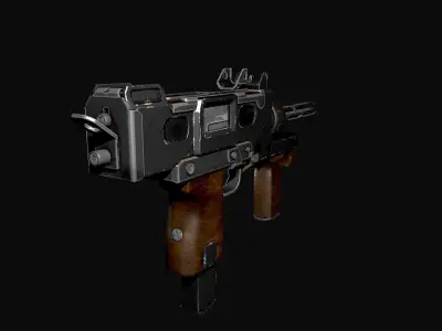 Minebea PM-9 uzi varient Low-poly 3D model