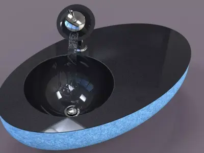 Stone modern sink Free 3D model