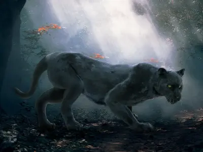 Panther Fur (Rigged) 3D model