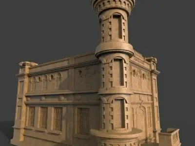 Church exterrior HIGH DETAIL 3D model