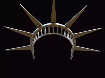 Crown - statue of liberty 3D print model