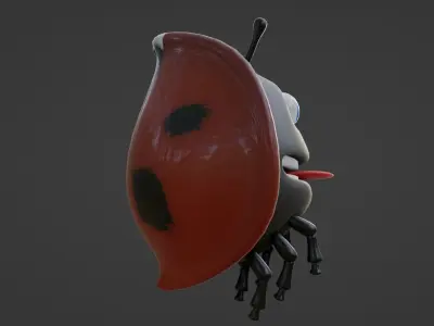 Cartoon Ladybug Not Rigged 3D model