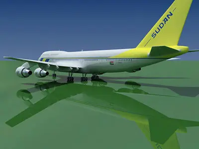 Sudan Airways Boeing 3D model