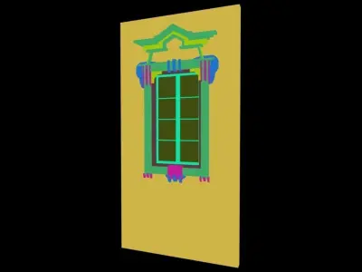 Classic 8 window Free 3D model