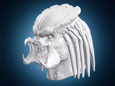 Yautja Head Bust 3D print model