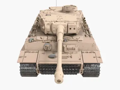 German WW2 Army Tank Low-poly 3D model