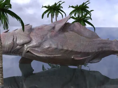 Great White Shark Hybrid With UVs and texture 3D model