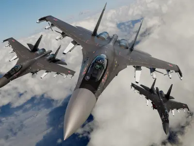 Sukhoi Su-27 Flanker 3d model 3D model