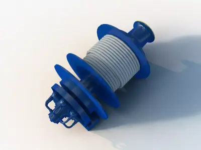 Ship Winch Low-poly 3D model