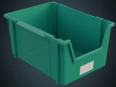 Storage Bin 1A Low-poly 3D model