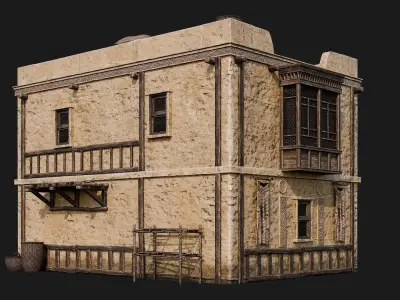 05-08 - Arabic Houses 4K Low-poly 3D model
