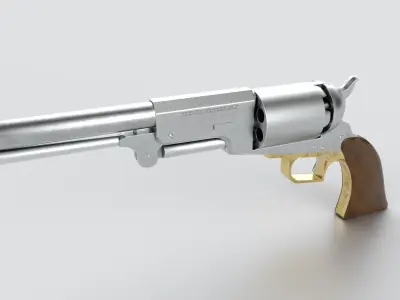 Colt Walker Revolver Low-poly 3D model