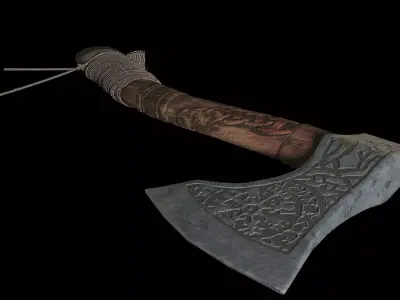 Battle Axe  Low-poly 3D model