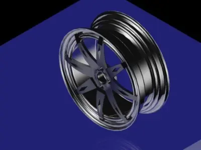 16 aluminium rim Free 3D model