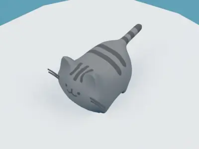 Pusheen 3D Model Free low-poly 3D model
