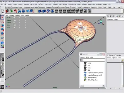 ceramic capacitor Low-poly 3D model