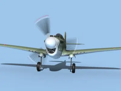 Curtiss P-40F Tomahawk V16 Soviet Union 3D model