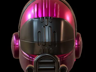 Gas mask helmet 3d model scifi Low-poly  Low-poly 3D model 560