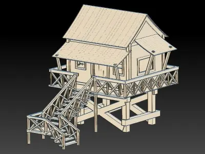 COTTAGE HOUSE Free 3D model