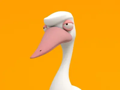 Duck Character Free 3D model