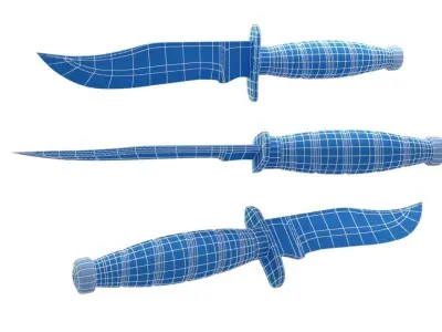 Hunting Knife Free low-poly 3D model